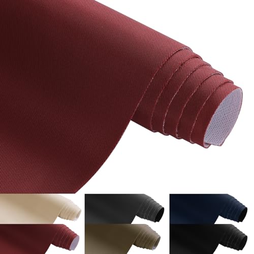 Thick Twill Fabric by The Yard, 58" W 0.75mm Polyester Twill Woven Lining Fabric Soft Excellent Luster Upholstery Fabric for Bags, Cushion, Chair, DIY Projects, 1 Yard Wine Red - color: Wine Red, size: Pre Cut - 1 Yard