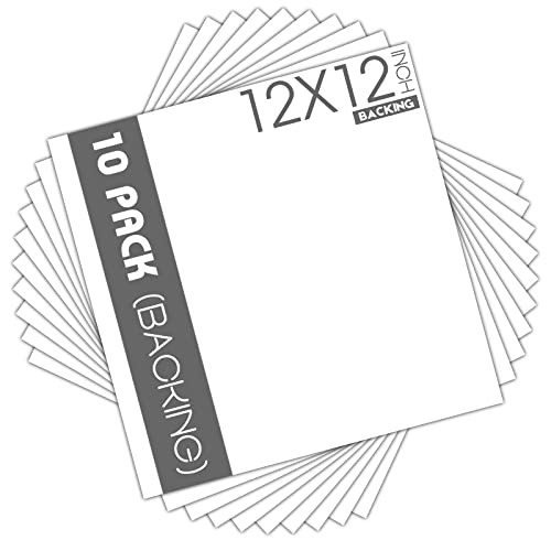 Mat Board Center 12x12 Backing Boards, 10 Pack White Backboards for Frames - size: 12x12