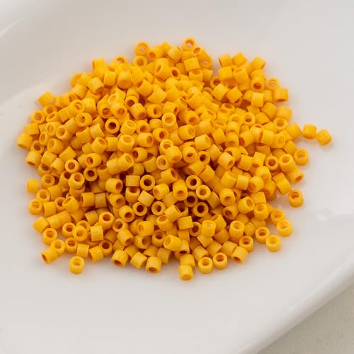 John Bead 25g Cylin Beads Honeyglass Matte 11/0 Glass Cylindrical Seed Beads for Jewelry Bracelets Necklaces Earrings Making Embroidery - color: Opaque Honeyglass Matte