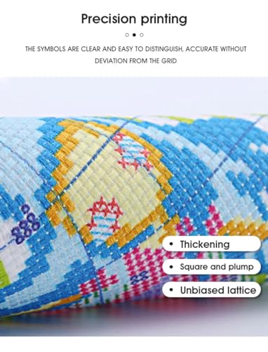 Dooxvey Counted Cross Stitch Kits for Adults 11CT Printed Cross-Stitch Patterns Cross Stitching Embroidery Kit Stamped or Counted Needlepoint Kits-Bees Gather Nectar 18×18 inch - color: ColorDIY10