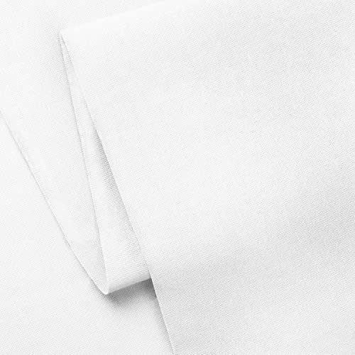 Craftido-19 Options-100% Cotton Fabric by The Yard in Solid Color 44”Wide by 3yd (9 ft) -Medium Weight 5.2 oz-Soft Cotton for Quilting, Sewing, Crafts, Binding, Backing and Lining - White - color: White