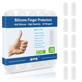 Gel Finger Cots Protectors, Silicone Covers, Bandages, Caps & Sleeve, Clear - color: Clear, size: S(10)