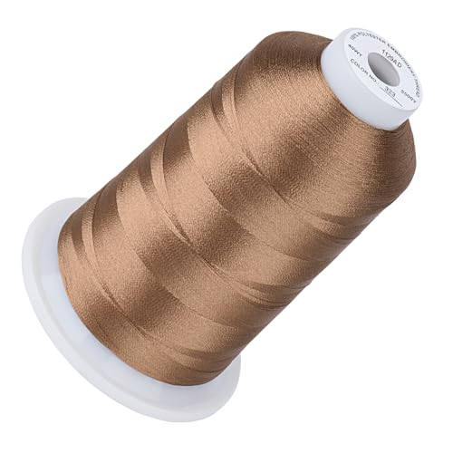 Simthread 5500Yds/5000M 40WT Polyester Embroidery Thread Light Brown 323 - color: LightBrown323