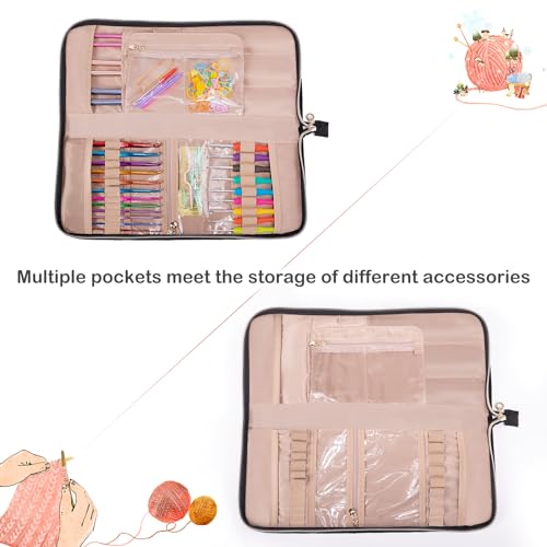MYBAGZING Crochet Hook Case Organizer, Knitting Needle Case up to 14 Inches - color: Teal, size: 14 Inches