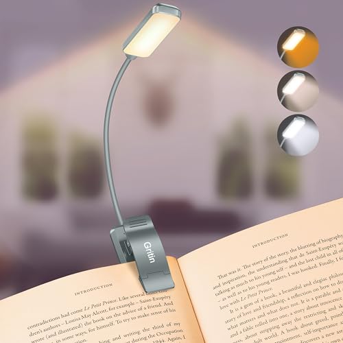 Gritin 9 LED Rechargeable Book Light for Reading in Bed - color: Pacific Blue