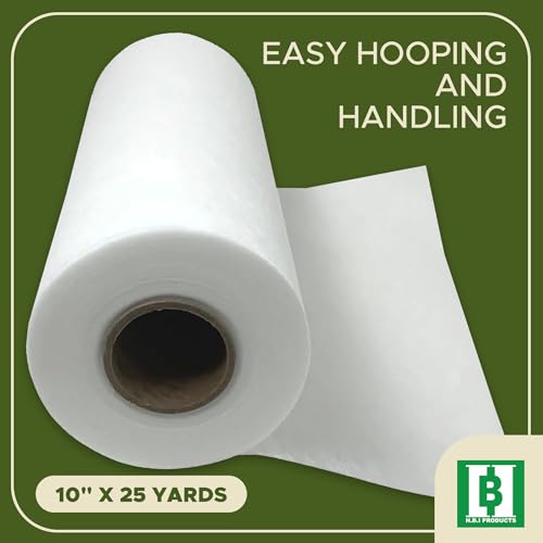 HBI Wash Away Water Soluble Embroidery Stabilizer Roll, 10 in x 25 yd - size: 10" x 25 Yds