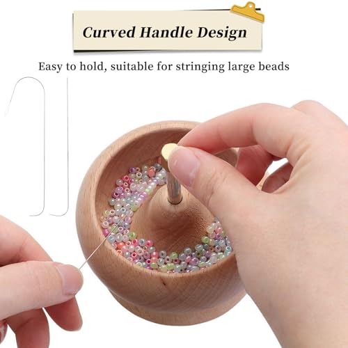 8Pcs Bead Spinner Needles Big Eye Beading Needles Stainless Bead Needle,Bead Needles for Jewelry Making Bracelet Necklace Jewelry Making (Needle) - size: 8pcs