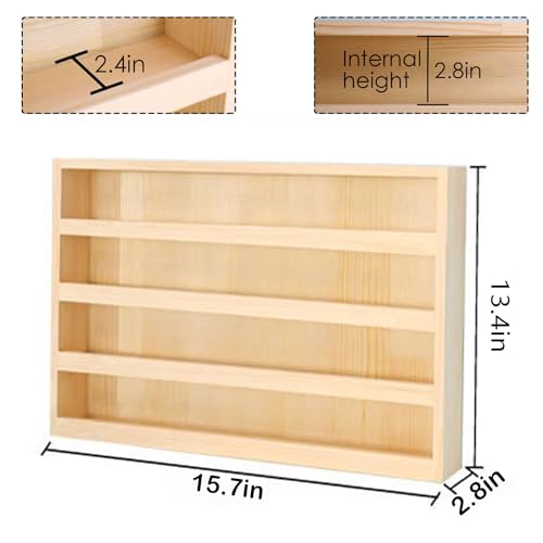 4 Layers Wood Washi Tape Box Organizer Storage with Hanging Hook,Masking Tape Desktop Tape DIY Sticker Roll Tape Cutter Holder Storage,Divider Closet Container Holder for Sewing,Thread - color: 4 Layers
