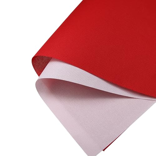 KCS 2 pc of 15" x 18"(38cmx45cm) Counted Cross Stitch Cotton Aida Cloth Needlework Fabric Box (Pink+Red, 16CT) - color: Pink+red, size: 16CT