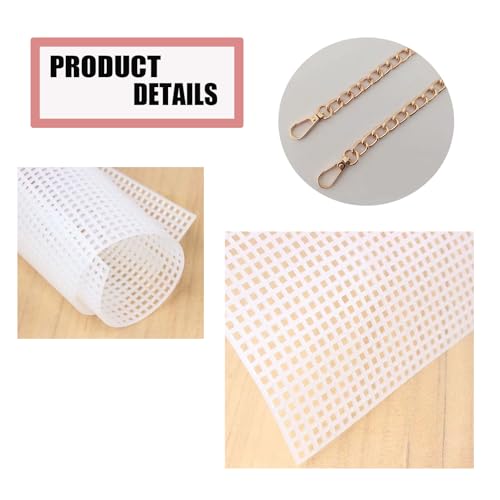 SXYYDSG 1 Set Blank Needlepoint Canvas Sheets, Hand- Knit Woven Bag Making Tool, DIY Plastic Mesh Canvas Sheet Knitting Kit for Handmade Yarn Knit Crochet Projects and DIY Sewing Bag