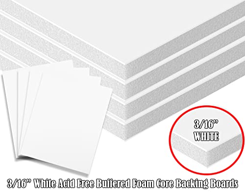 Foam Board 5x7 25PK Foam Core Boards 3/16 Thick Foam Poster Board White Foamboard 5x7 Large Acid Free Foamcore Sheets, Polystyrene Rigid Foamboard Large Foamcore Backing for Backdrop, Display - size: 5x7 25 Pack, style: 3/16" White
