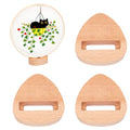 OLYCRAFT 4pcs Embroidery Hoop Display Stand Triangle Wood Base 2.2 x 2.2 Inch Embroidery Hoop Wood Hoop Easels Embroider Hoop Holder Accessories for Embroider Cross Stitch Stand Decor