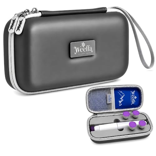 Insulated Travel Case for 1 Zepbound KwikPen & Needles, Gray - color: Starlight Gray