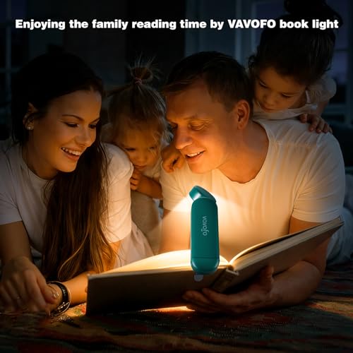 VAVOFO USB Rechargeable Book Light, Bookmark Clip on LED Reading Light - color: Dark Green
