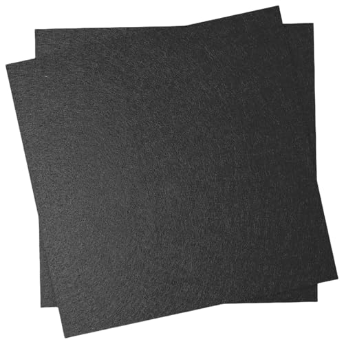 12" x 12" Felt Fabric Sheets for Crafts, Squares Felt Paper (Black) - color: Black
