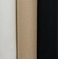 KCS 3 pc of 15" x 18"(38cmx45cm) 18 Count Cross Stitch Cotton Aida Cloth Needlework Rolled Fabric Box,18CT,Antique White+Khaki+Black - color: Antique White+khaki+black, size: 18CT