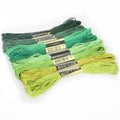 8Pcs 7.5m Green Cotton Stitch Embroidery Thread Floss DIY Friendship Bracelets Floss Craft Sewing Skeins Fashion Embroidery Floss for Arts, Crafts and Sewing - color: GREEN