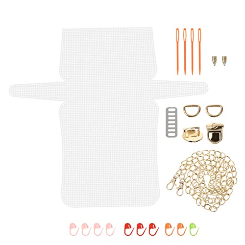 EXCEART Crochet Bag Making Plate Plastic Mesh Canvas Sheet for Purse Making Supplies Bag Shaper Insert Cut-to-Size DIY Grid Sheet with Holes for Weaving Knitting Sewing 17.91 X 16.33 in
