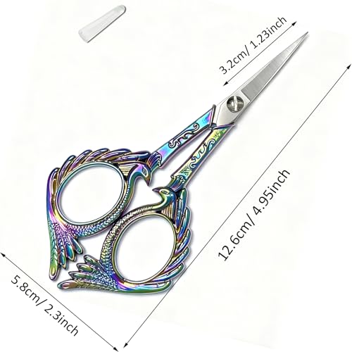 Embroidery Sewing Scissors, Small Sharp Shears - color: Rainbow