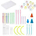 48 Pcs Yarn Needles Set,Curved Darning Needles for Yarn,Plastic Needles for Yarn,Tapestry Needle Weaving Knitting Sewing Needle
