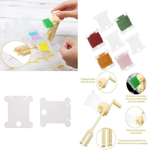 Embroidery Floss Organizer Box Set, Cross Stitch Craft Storage