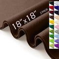 Brown Felt Fabric Sheets 18" x 18" (2 Pack) 1.6mm Soft Felt, Dark Brown - color: Dark Brown