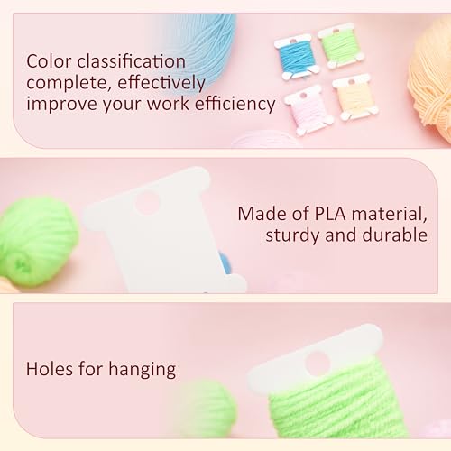 3 Packs DIY-Cut EVA Foam Insert with 300PCs Embroidery Floss Bobbins, Embroidery Floss Organizer for Bisley MultiDrawer Cabinet or 15*11-inch Multi-drawer Cabinet, Cross Stitch Storage, Set of Sewing