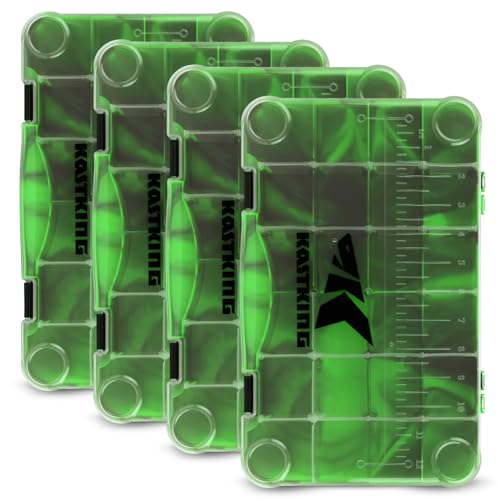 KastKing Utility Tackle Boxes, 3600 and 3700 Fishing Tackle Trays - color: Green Camouflage, size: 3700(4Pack)
