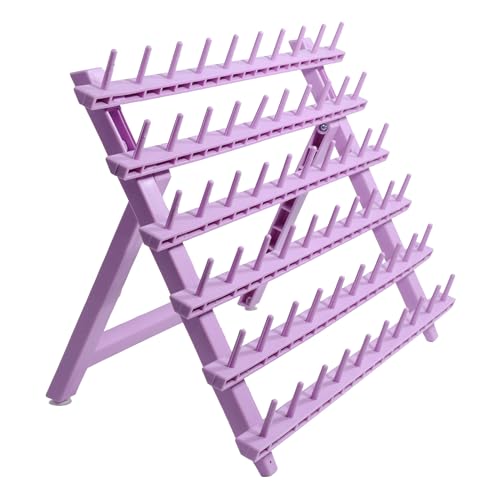 Laflare Braid Rack 60 Spools, PP Braiding Hair Stand, Thread Rack, Sewing Organizer, Quilting, Embroidery - Versatile Extension Holder (Purple) - color: 3. Purple