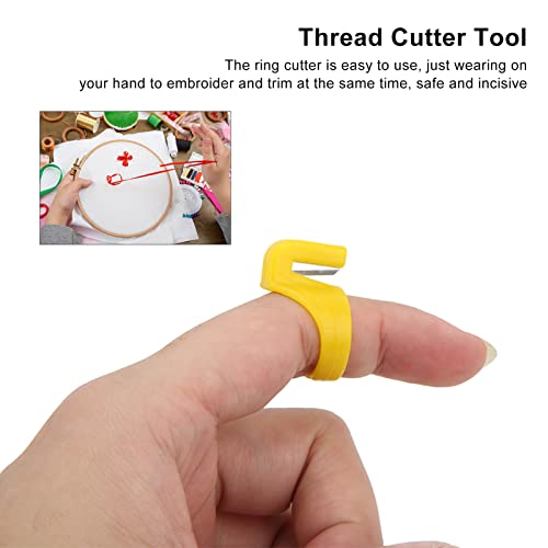 GLOGLOW 10Pcs Ring Thread Cutter, Portable Quilting Tool