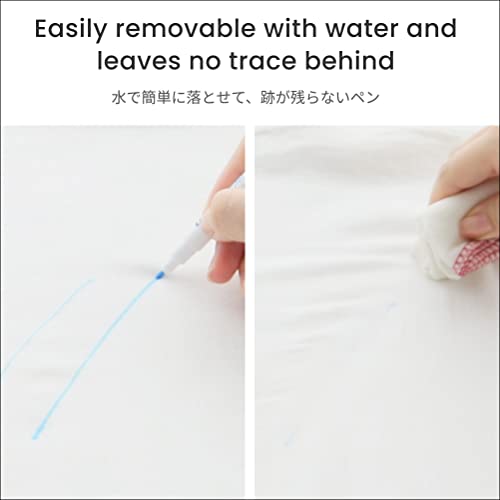 LEONIS Water Erasable Fabric Marking Pen Blue 10 Count Pack [ 78007 ] - size: 1 Count (Pack of 10)