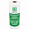 HBI Medium Weight Fusible Interfacing, Non Woven Iron-On, 12 in x 25 yd - size: 12” x 25 yd Medium Weight