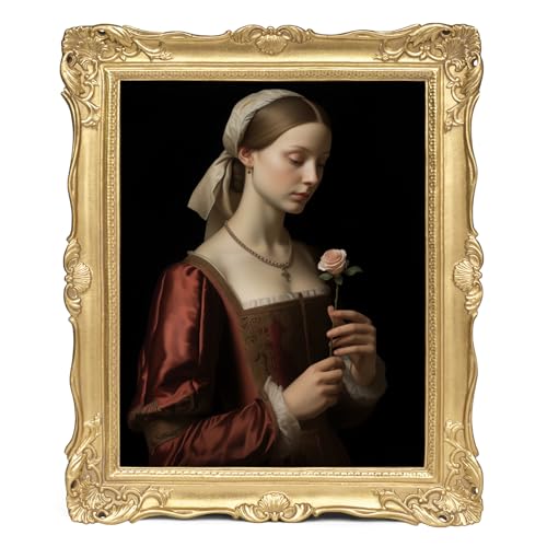 Saysmile Vintage 11x14 Picture Frame Gold, Textured Antique Picture Frames with Embossed Flower Design, Ornate Frame for 11x14 Photo, Resin Antique Frames Tabletop & Wall Hanging, Home Decor - color: Gold, size: 11x14