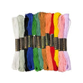 Embroidery Floss 12 Rainbow Color Skeins, Friendship Bracelet String Cross Stitch Embroidery Thread Floss Bracelet Making Yarn, Craft Floss - color: Rainbow