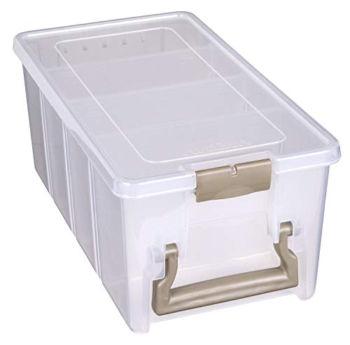 ArtBin Semi Satchel Craft Organizer with 3 Dividers, Clear - color: Gold, size: Pack of 1