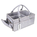 XUANGUO Large Baby Diaper Caddy Organizer, Felt Basket with Handles, Grey - color: grey