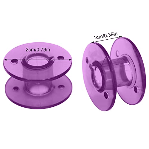 YEQIN 10 pcs Purple Class 15 (A Size) Plastic Bobbins #X52800150 for Brother Babylock Singer Juki Sewing Machines - color: Purple