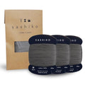 DARUMA Sashiko Thread Card Rolls Set of 3 (43.7 Yards x3) - Sewing & Embroidery, Includes Instruction Manual and Gift Packaging (Thin, Grey) - color: Grey, style: Thin