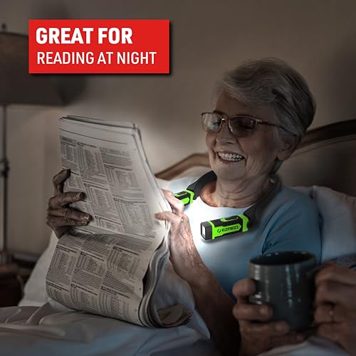 EZRED Anywear Rechargeable Neck Light for Hands-Free Lighting - NK15-GR Green, Perfect Light for Mechanics, Camping, Hunting, DIY Projects, Reading - color: Green