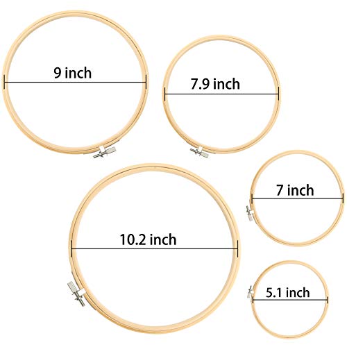 Similane Embroidery Kit 215 Pcs,100 Colors Threads,5 Pcs Embroidery Hoops,3 Pcs Aida Cloth,40 Sewing Pins,Cross Stitch Tools and Embroidery Starter Kit for Adults Beginners