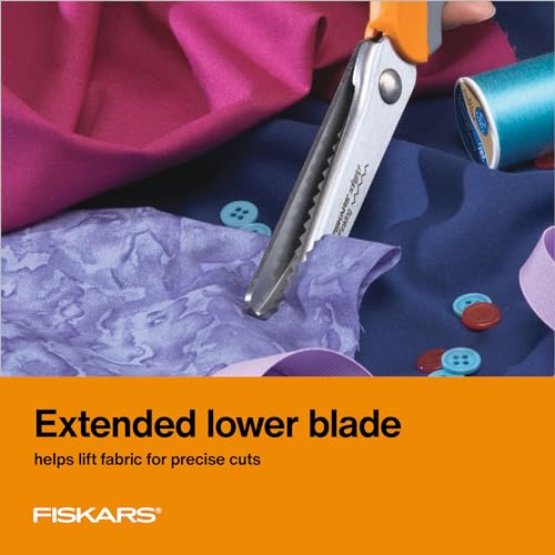 Fiskars 9" SoftGrip Pinking Shears for Fabric Cutting & Sewing - style: Pinking Shears
