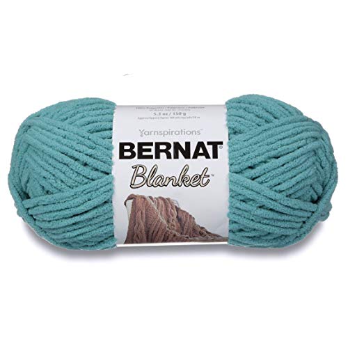 Bernat Blanket Super Bulky Yarn, 5.3oz, Guage 6 Super Bulky, Light Teal - color: Light Teal, size: Small Ball