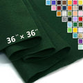 Hunter Green Felt Fabric 36" X 36" 1.6mm Thick Soft Square Felt Sheet - color: Hunter Green