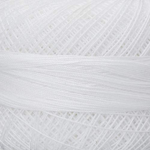 Handy Hands Lizbeth Egyptian Cotton Crochet, Tatting, Knitting Thread Lace 10 Grams HH80601, Snow White, Size 80/184 Yards (Pack of 5) - size: Size 80/184 yards (Pack of 5)