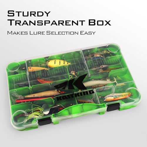 KastKing Utility Tackle Boxes, 3600 and 3700 Fishing Tackle Trays - color: Green Camouflage, size: 3700(4Pack)