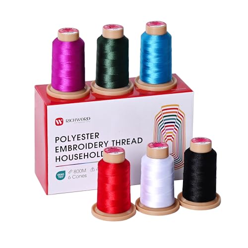 Poolin Embroidery Machine Thread Kit 6 Colors - color: 6 Colors