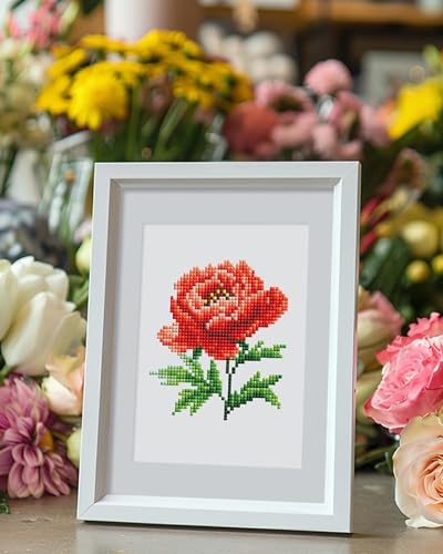 PeakLuv Small Diamond Art Kits Flowers Mini Diamond Painting Kit for Adults - color: Flowers 2