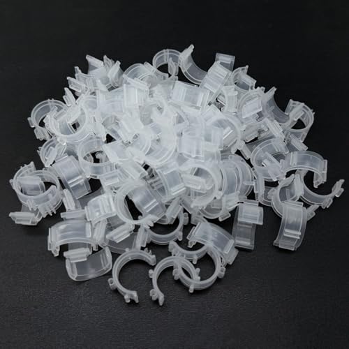 ZhXu Shuo 100pcs Clear White Sewing Bobbin Small Clips Bobbin Holder Clips Thread Clamps Sewing Tool for Thread Spool Organizing (Clea - color: Clear