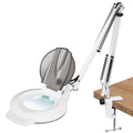 10X & 2200 Lumens Magnifying Glass with Light and Clamp, White - color: 10x White