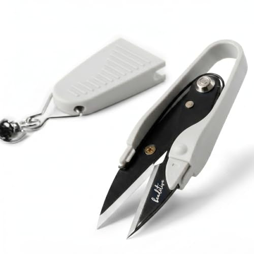 Beaditive Premium Thread Snips - Thread, Yarn, Embroidery Snipper for Sewing, Quilting, Knitting, Jewelry Making - High-Carbon Steel Blades with Protective Cap and Lanyard (Warm Grey) - color: Warm Grey
